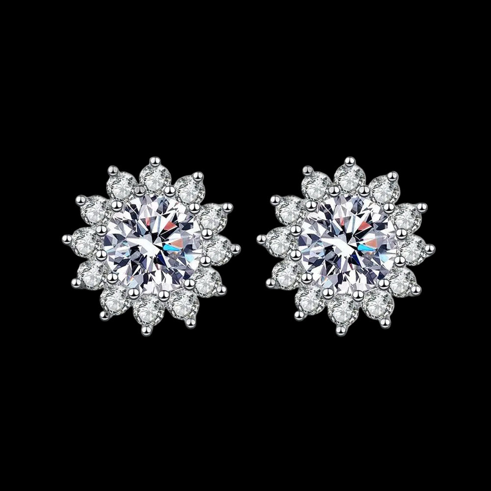 S925 Snowflake Earrings